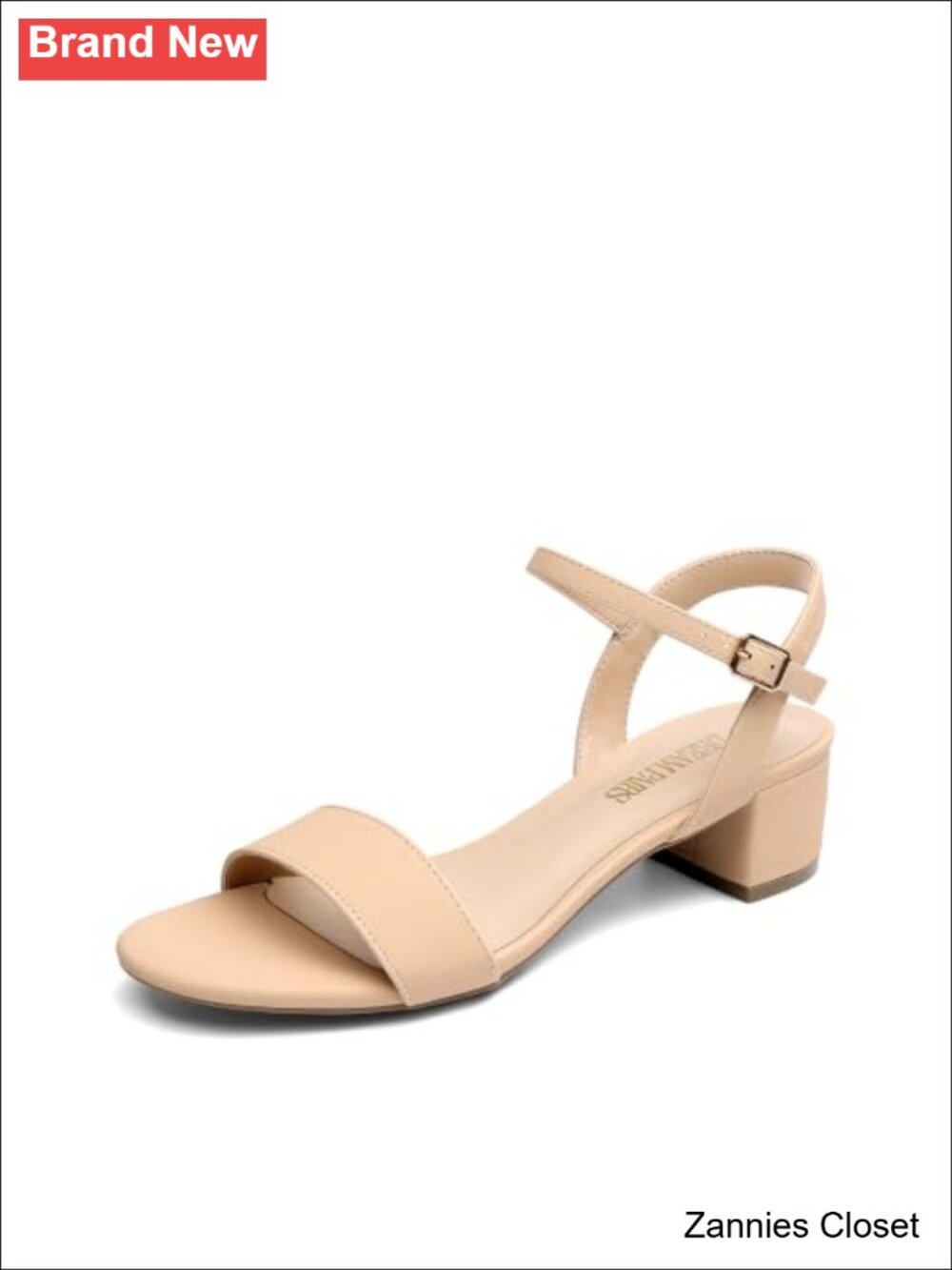 ✨Dream Pairs Women's Chunky Block Heel Ankle Strap Dress Sandals Faux Leather